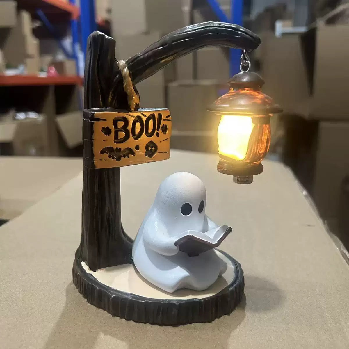Introti Ghost Reading Book Lamp Halloween Ghost Nachtlampje voor Lezers & Boekliefhebbers Introti Ghost Reading Book Lamp Halloween Ghost Nachtlampje voor Lezers & Boekliefhebbers