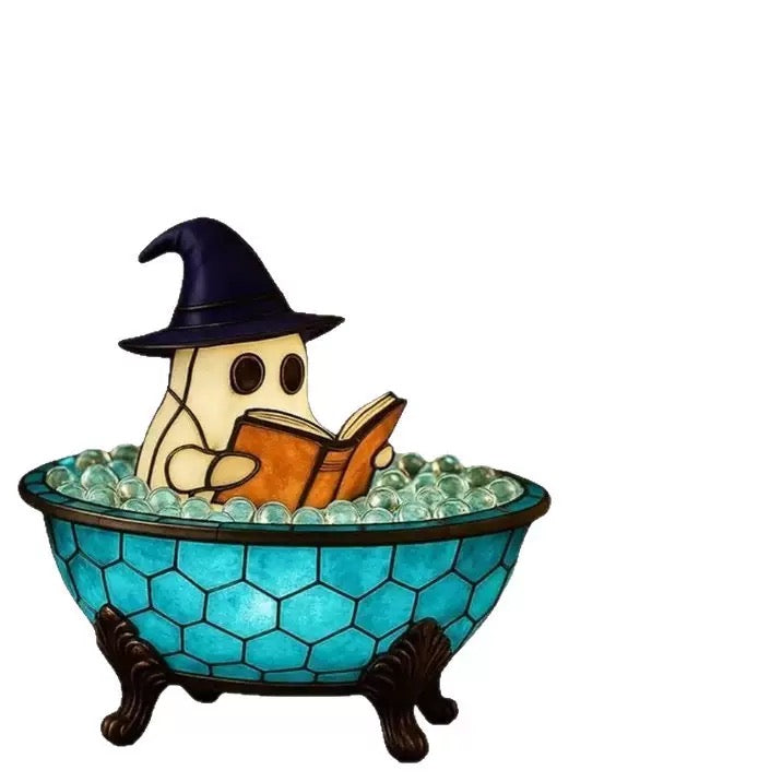 Hot Halloween Decor | Cute Ghost in Bathtub Lamp, Creative Home Decorative Light, Festival Gift Bestseller