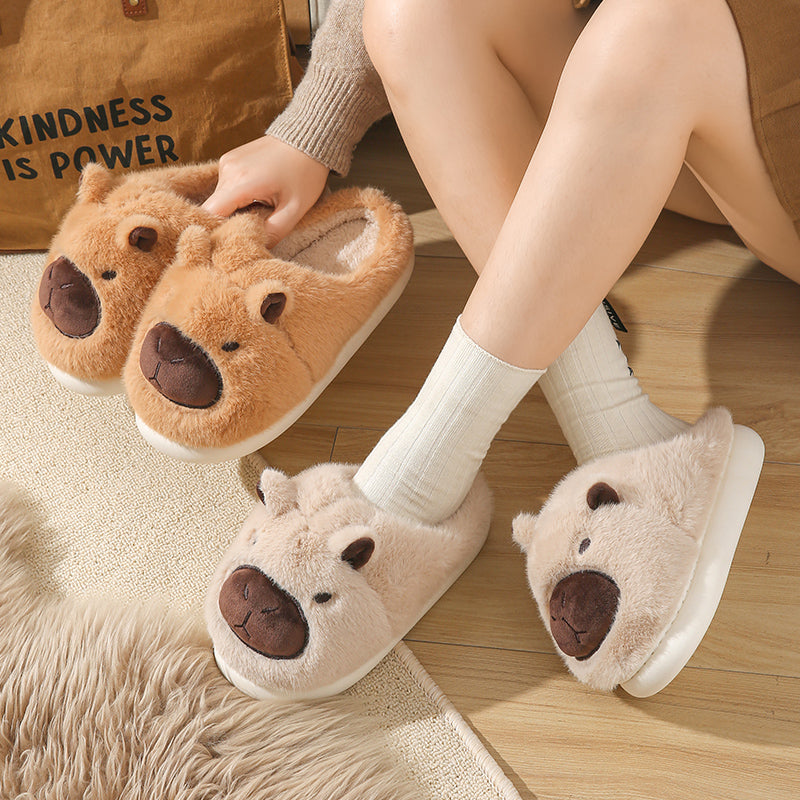 Capybara Cotton Slippers