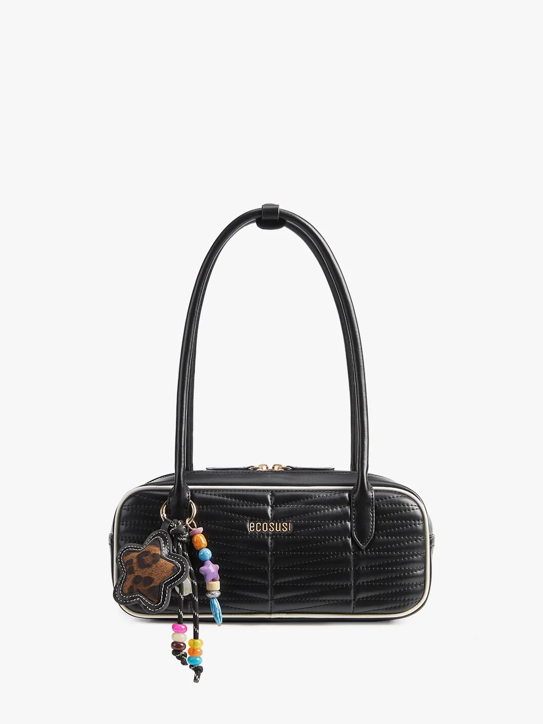 Elise Quilted Vegan Leather Baguette Bag