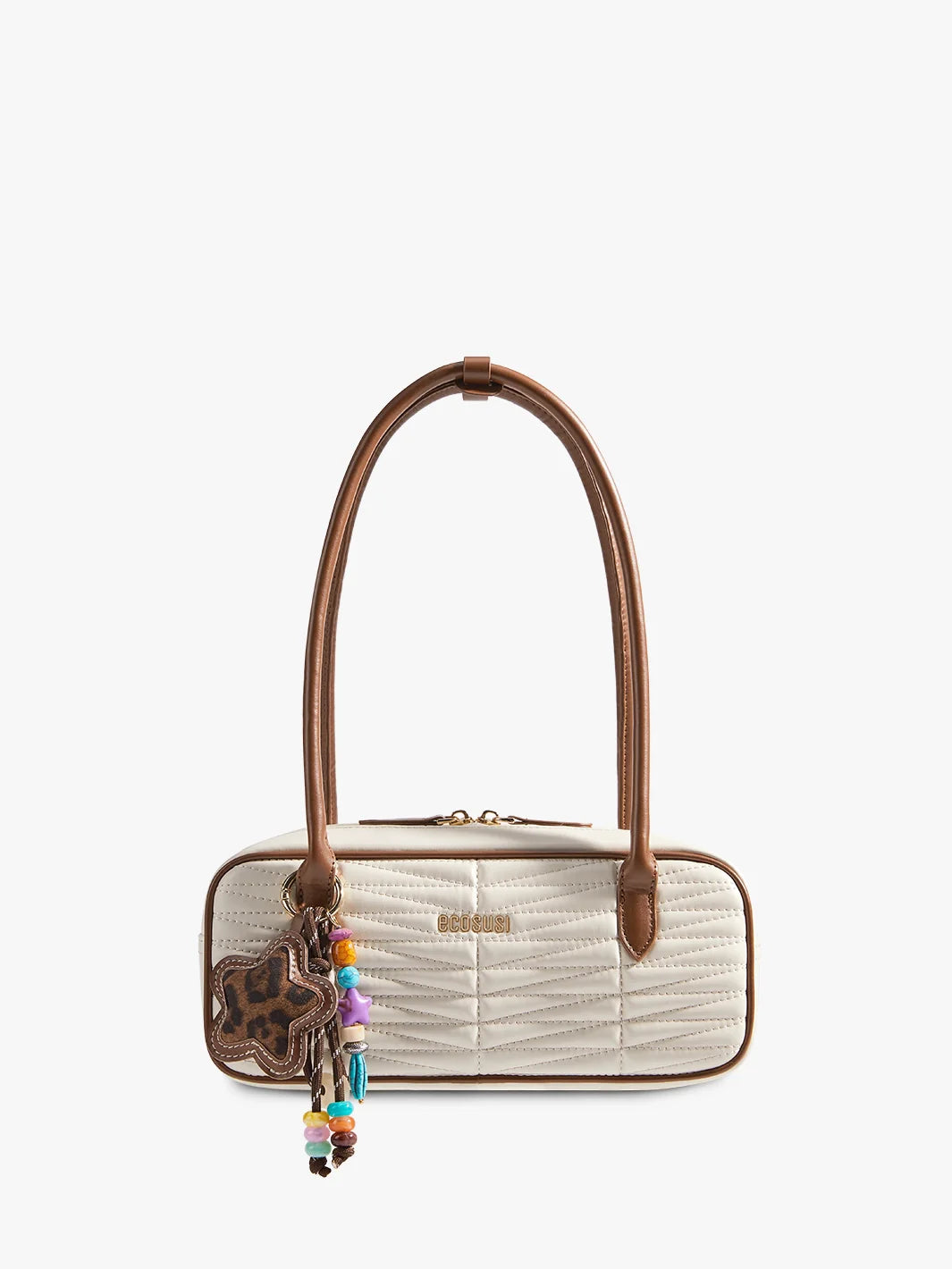 Elise Quilted Vegan Leather Baguette Bag