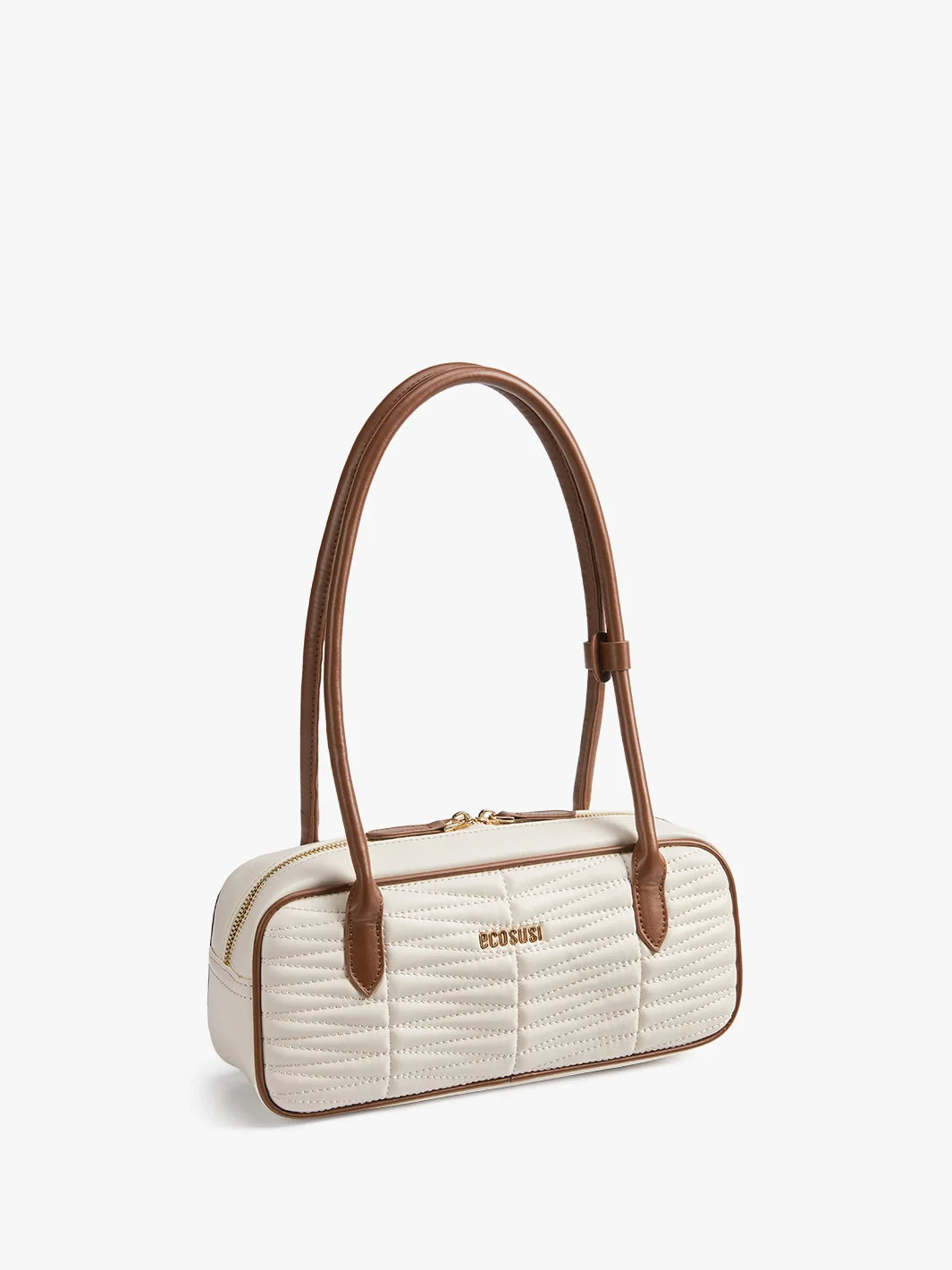 Elise Quilted Vegan Leather Baguette Bag