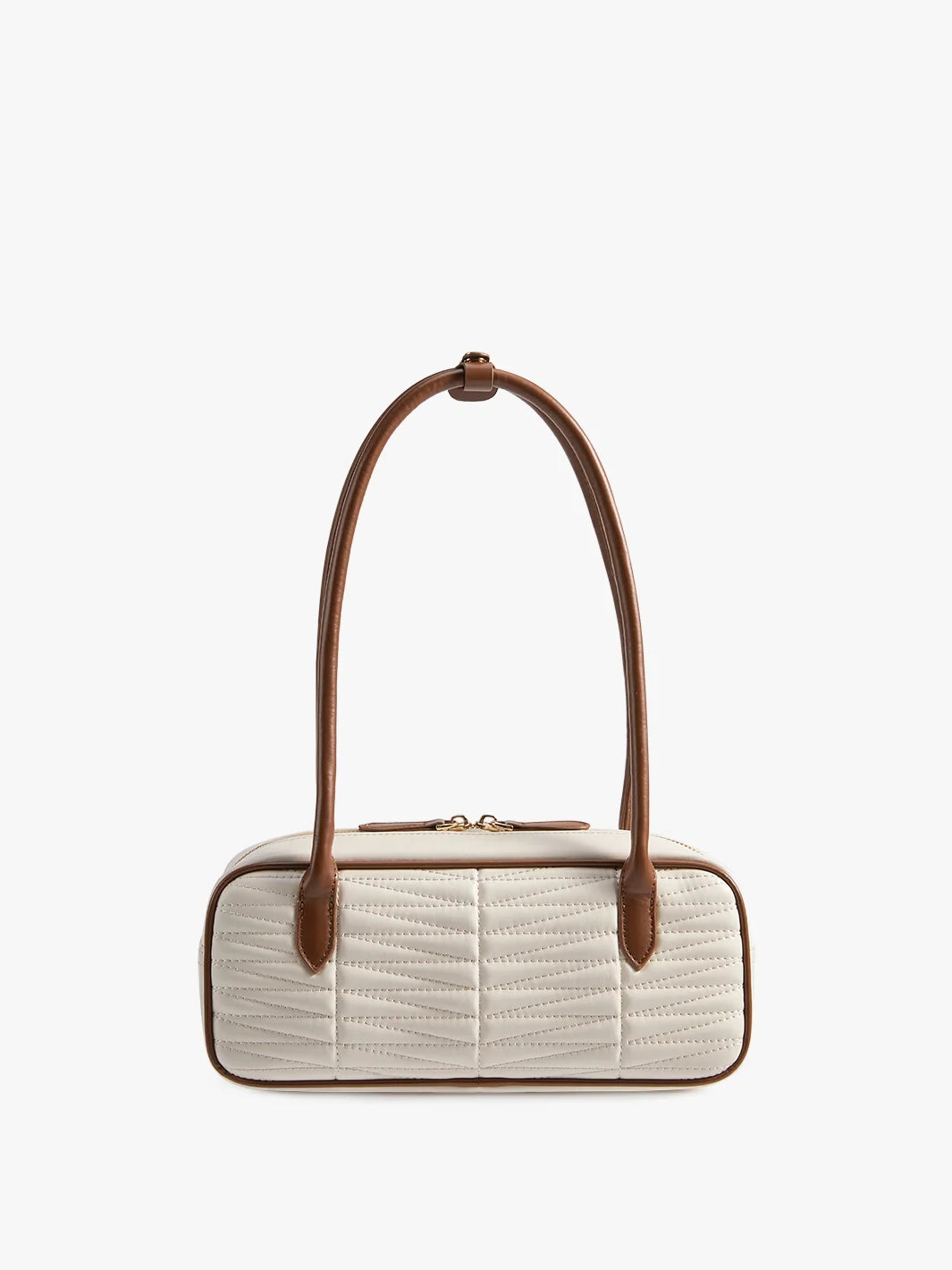 Elise Quilted Vegan Leather Baguette Bag