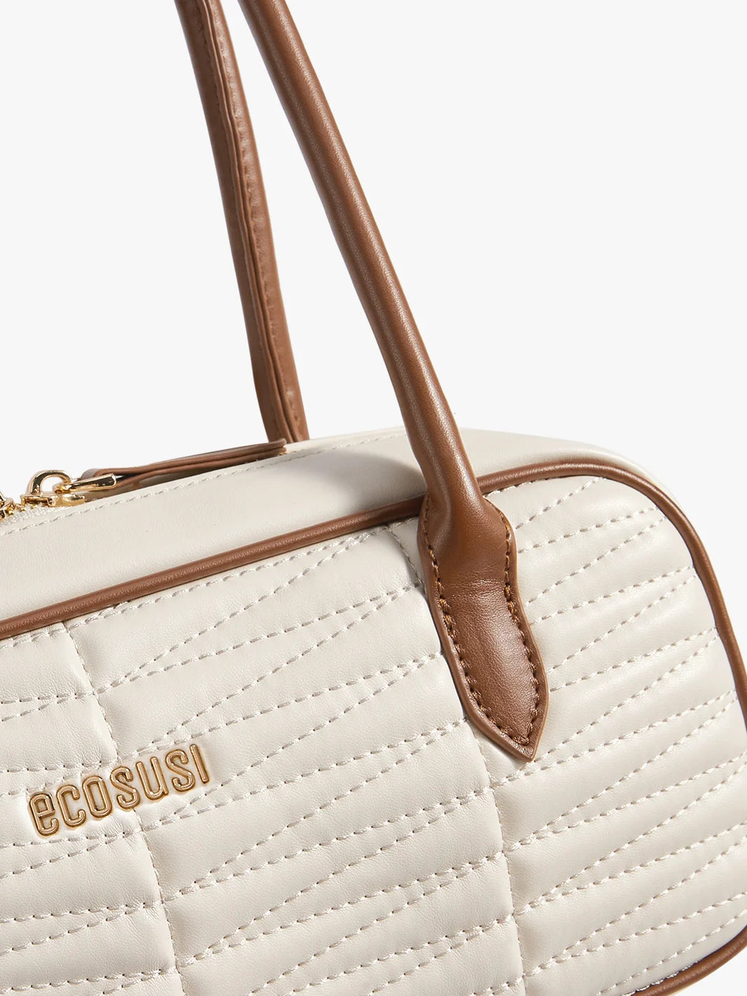 Elise Quilted Vegan Leather Baguette Bag